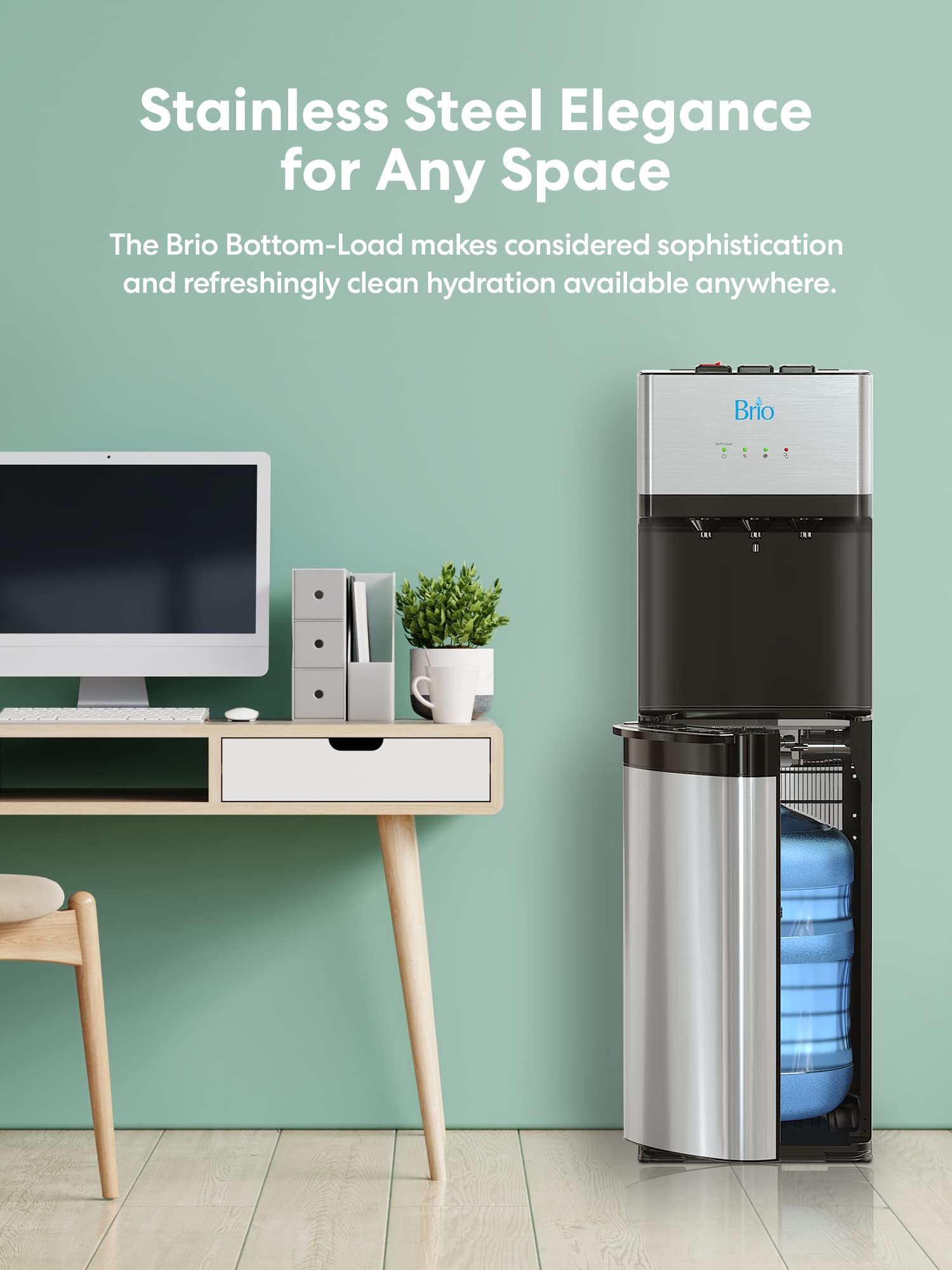 Brio Self Cleaning Bottom Loading Water Cooler Water Dispenser - Limited Edition - 3 Temperature Settings - Hot, Cold & Cool Wat